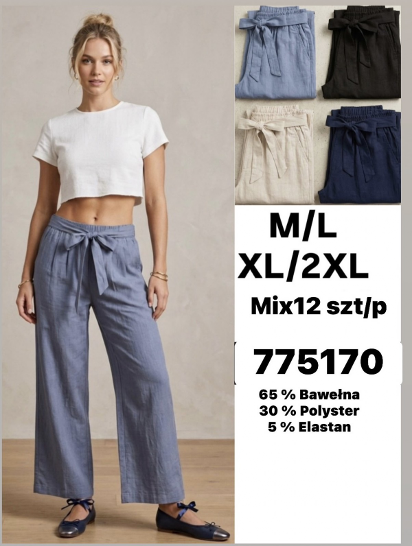 Spodnie damskie Roz M-2XL, Mix Kolor Paczka 10 szt